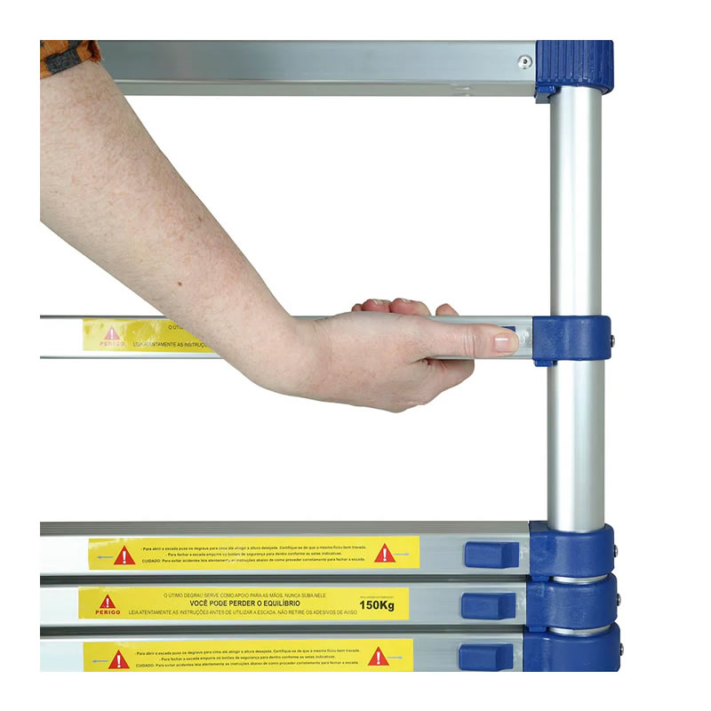 Acessórios Construção->Escadas->ESCADA TELESCÓPICA 10 DEGRAUS ALUMÍNIO